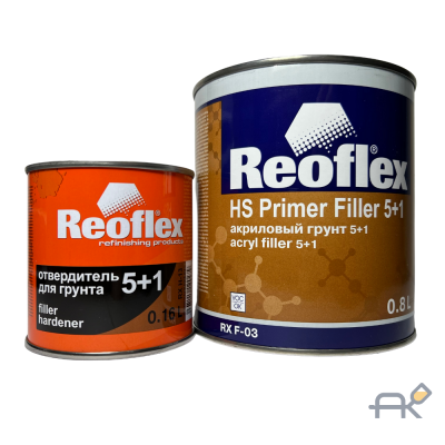 Грунт REOFLEX 5+1 HS PRIMER FILLER 0.8л+0.2л чёрный